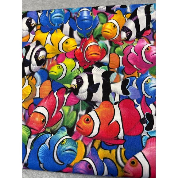 Clownfish & Tropical Fish Fabric By Royce McClure Timeless Treasures Cotton 1/2 - Picture 1 of 4